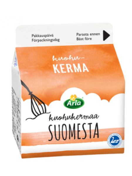 Сливки взбитые Arla kuohukerma suomesta 2 дл