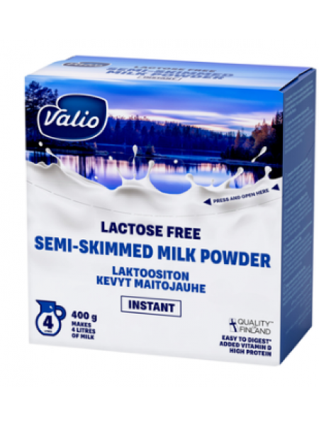 Безлактозное сухое молоко Valio laktoositon kevyt maitojauhe 400г