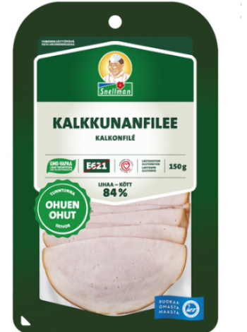 Филе индейки Snellman kalkkunanfilee 150г в нарезке