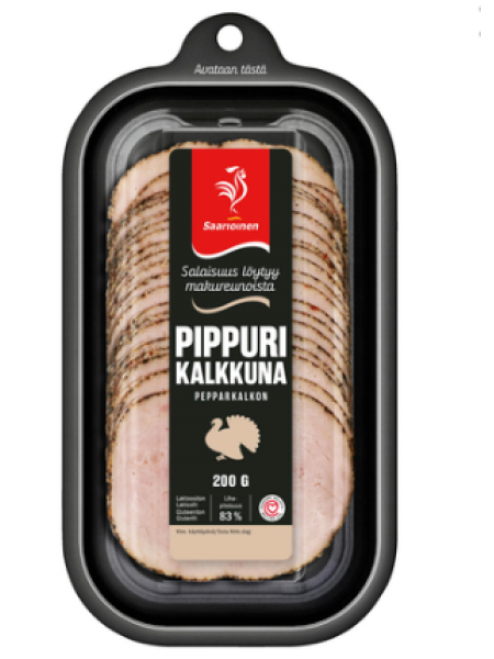 Ветчина Saarioinen pippurikalkkuna 200г в перце нарезка