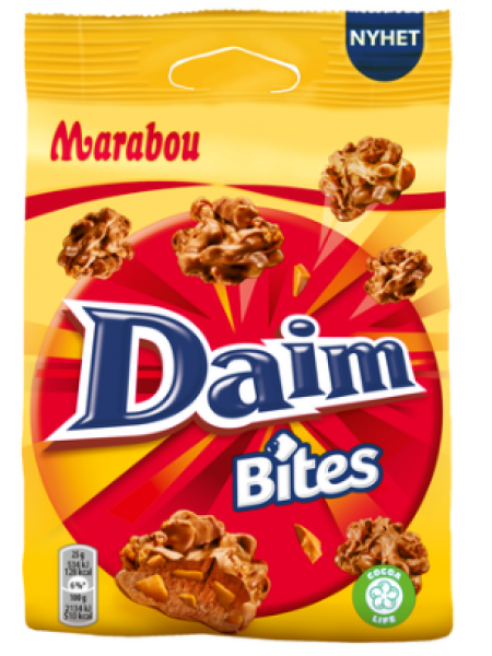 Конфеты Marabou Daim Bites 145г с миндалем и кукурузными хлопьями