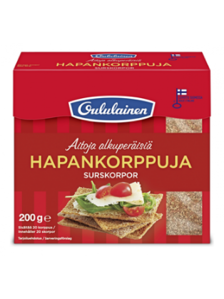 Ржаные хлебцы OULULAINEN Hapankorppuja 200 г сметана