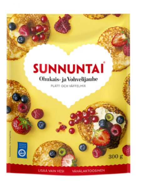 Мука для блинчиков и вафель Sunnuntai Ohukais- Ja Vohvelijauhe 300 г
