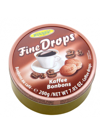 Леденцы Woogie Fine Drops 200г кофейные в ж/б