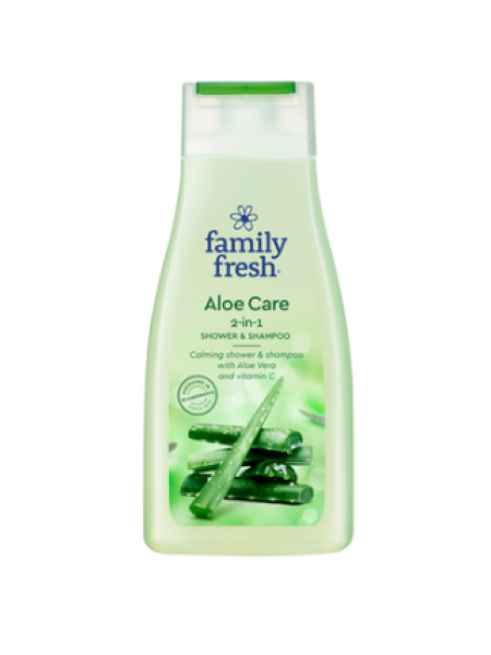 Гель для душа Family Fresh Aloe Care 2-in-1 shower & shampoo 500 мл с фруктовым ароматом