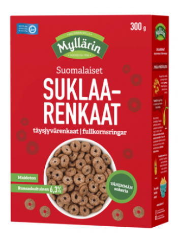 Шоколадные колечки Myllärin Suklaarenkaat 300г