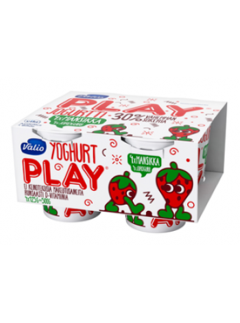 Йогурт Valio Play Jogurtti Mansikka Laktoositon 4x125г клубника без лактозы