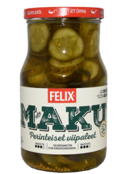 Резанные огурцы в пряном маринаде Felix Maku viipaloituja kurkkuja mausteliemessä 840 / 480г