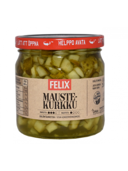 Маринованные огурцы кубиками Felix maustekurkkukuutio 410/250 г