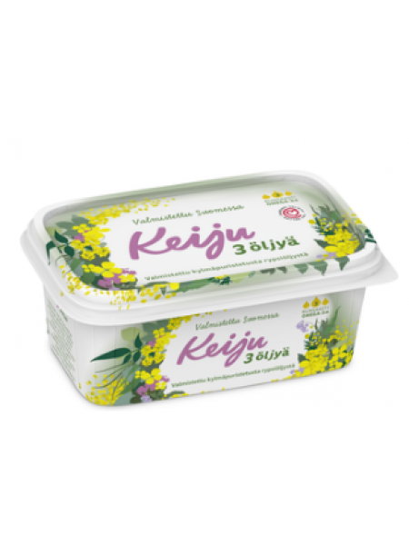 Спред из рапсового масла Keiju 3 öljyä rypsiöljymargariini 60% 400 г 