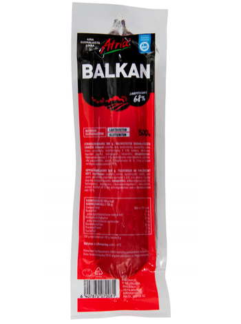 Колбаса Atria Balkan Makkara Tanko 500г в нарезке без лактозы и глютена