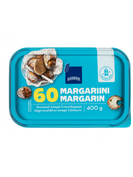 Растительный маргарин Rainbow Margariini laktoositon 60% 400 г без лактозы